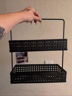 RGI Home Kitchen Storage Spice Rack - Black Metal
